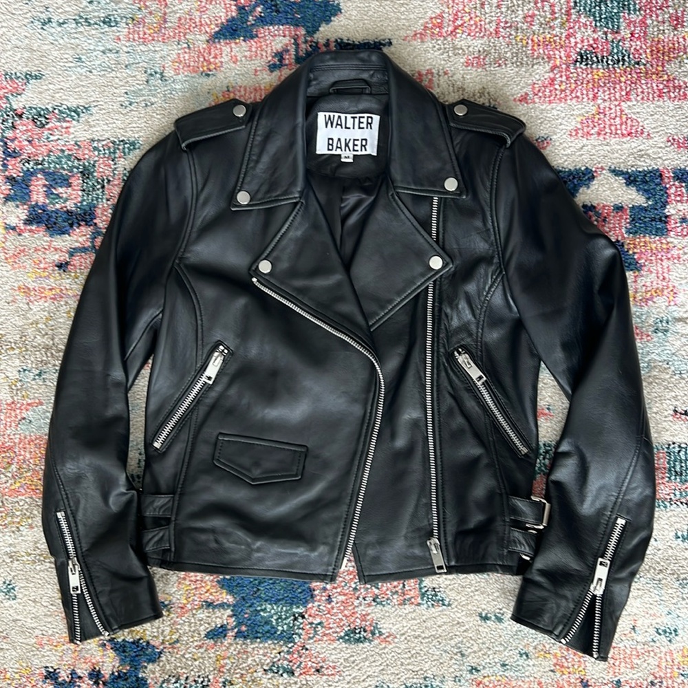WALTER BAKER Leather Moto jacket